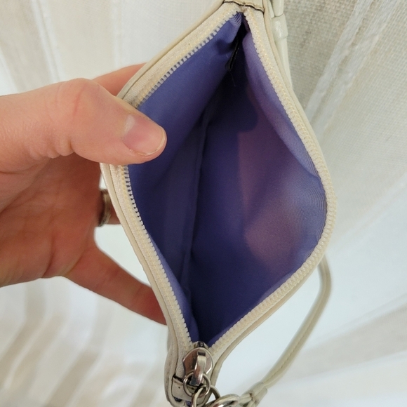 Coach Pebbled Leather Wristlet Wallet Cream Ivory‎ - Picture 5 of 8